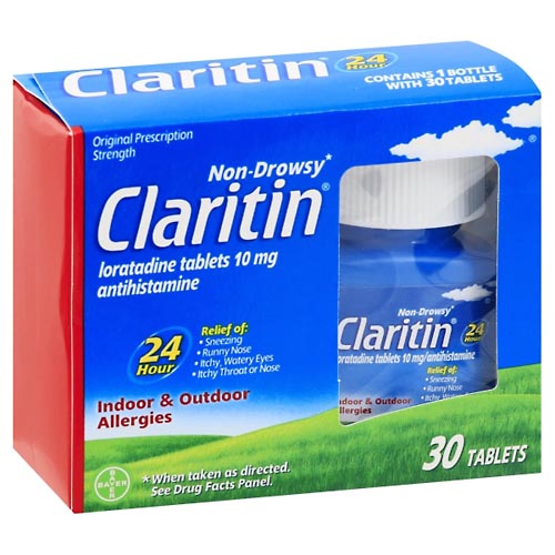 Image for Claritin Allergies, Indoor & Outdoor, Non-Drowsy, Original Prescription Strength, Tablets,30ea from GREEN APPLE PHARMACY