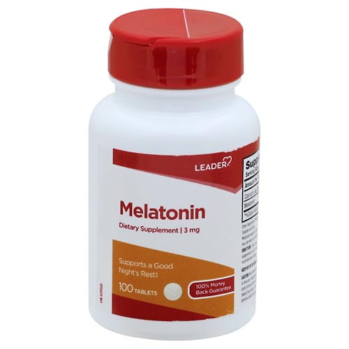 Image for Leader Melatonin, 3 mg, Tablets,100ea from GREEN APPLE PHARMACY