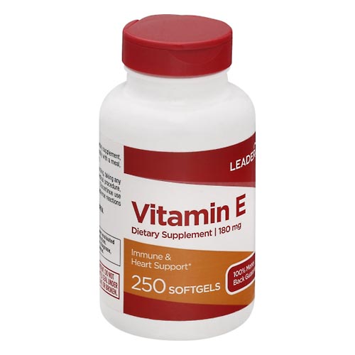 Image for Leader Vitamin E, 180 mg, Softgels,250ea from GREEN APPLE PHARMACY